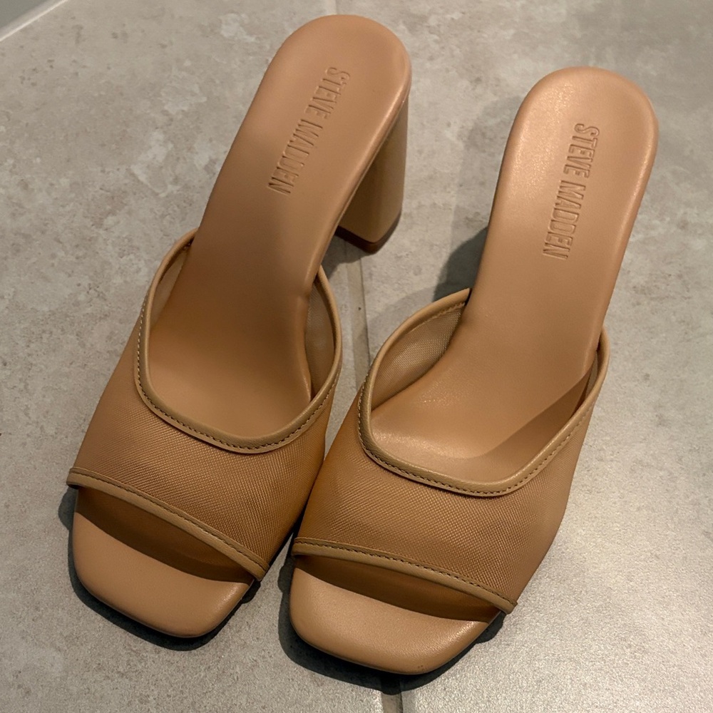Steve Madden Beige Women's Heeled Mules